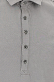 Orta Gri Polo Yaka Slim Fit Dar Kesim Pamuk T-shirt