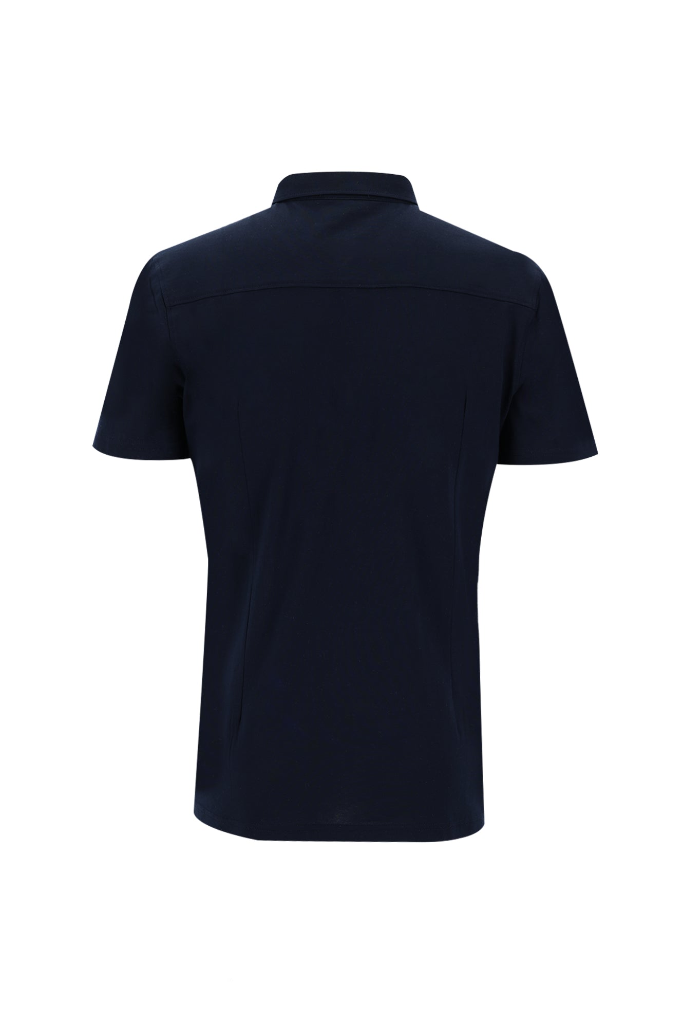 Siyah Lacivert Polo Yaka Slim Fit Dar Kesim Pamuk T-shirt