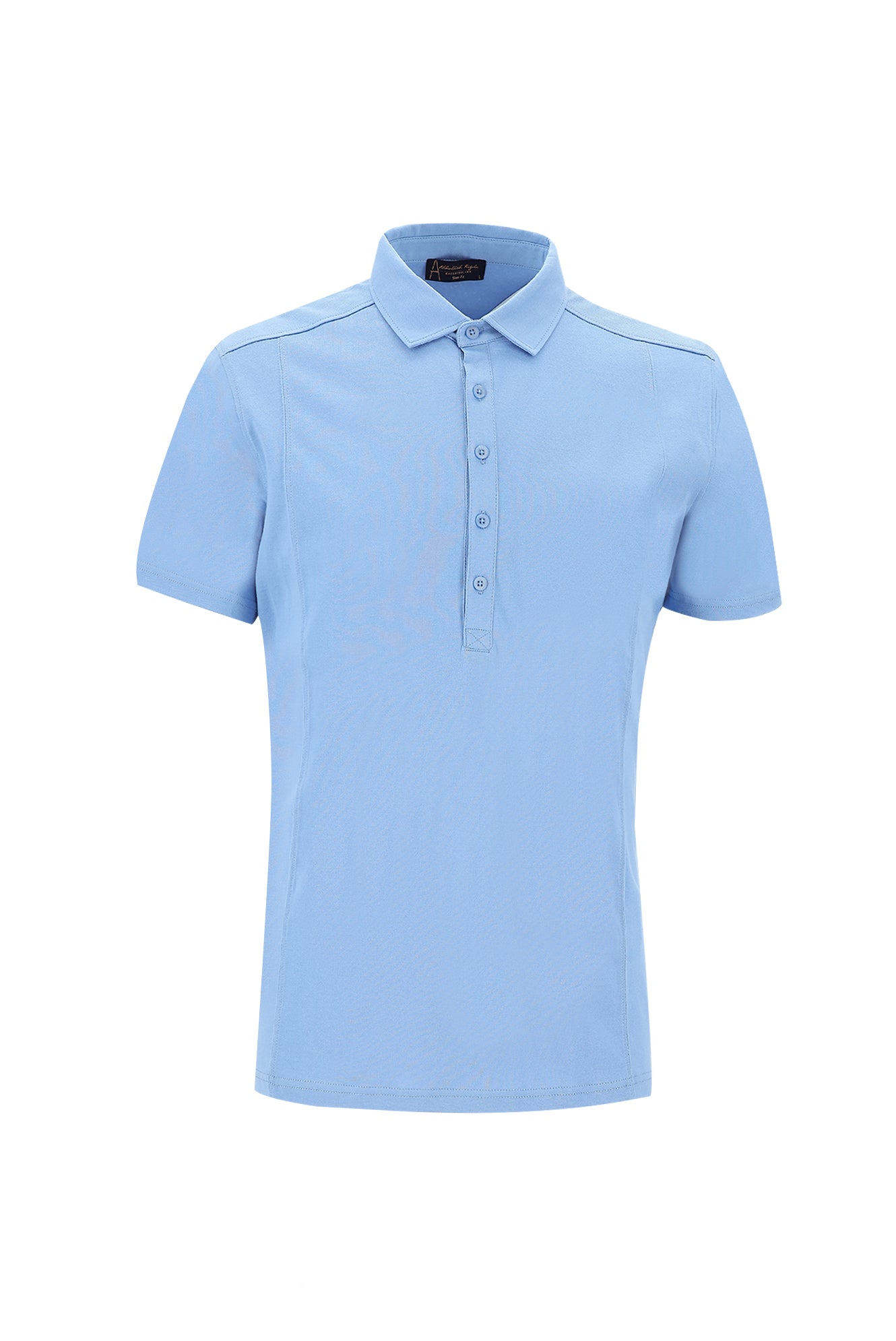 Gök Mavisi Polo Yaka Slim Fit Dar Kesim Pamuk T-shirt