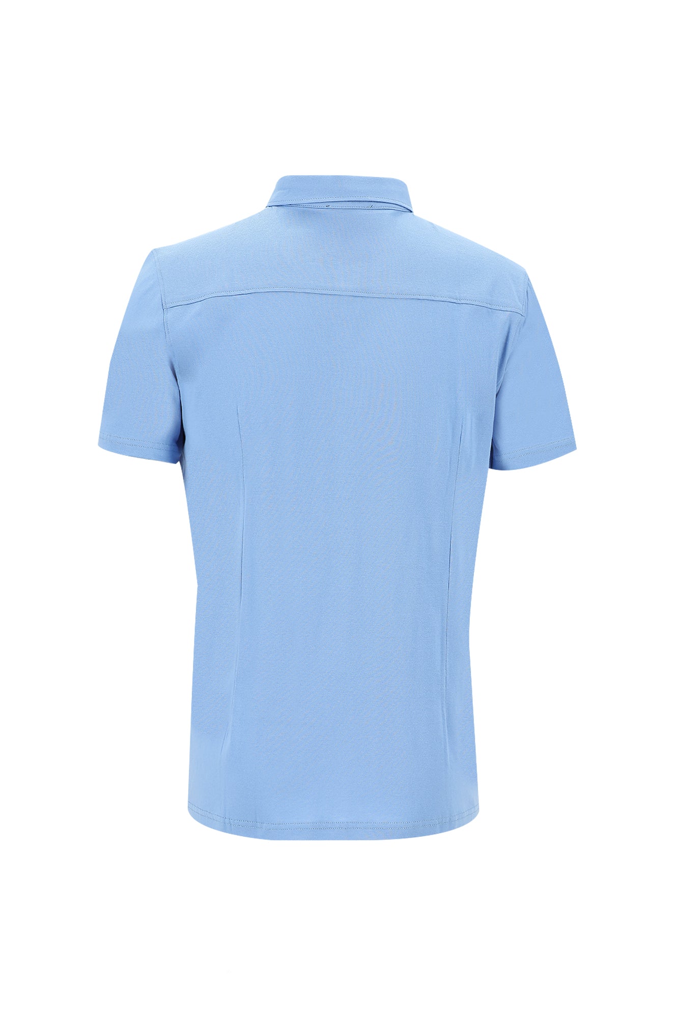 Gök Mavisi Polo Yaka Slim Fit Dar Kesim Pamuk T-shirt