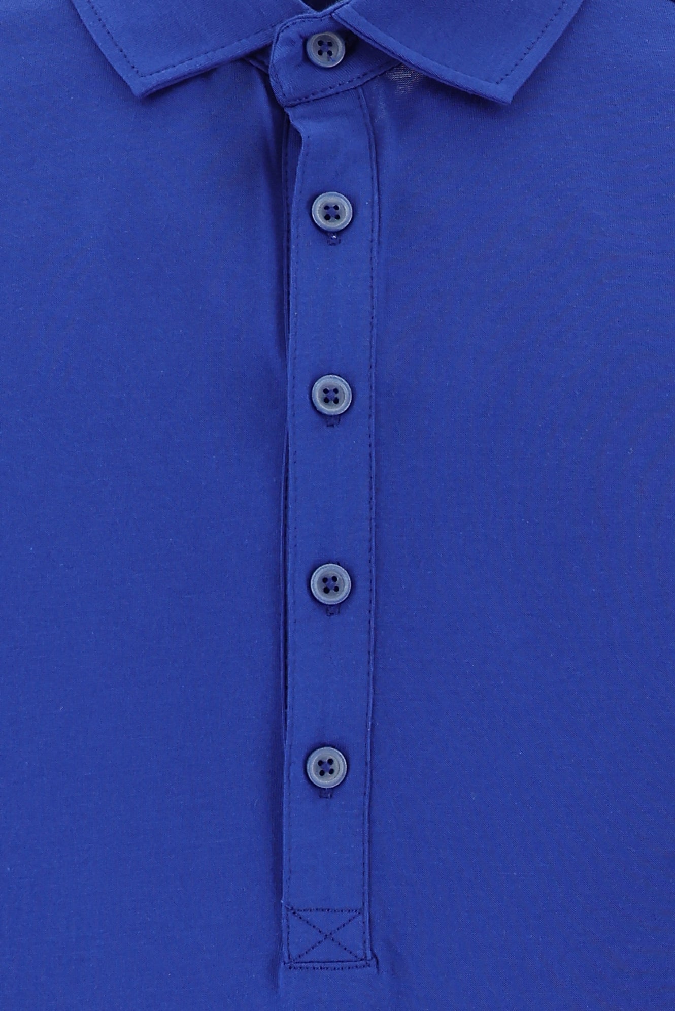 Koyu Mavi  Polo Yaka Slim Fit Dar Kesim Pamuk T-shirt