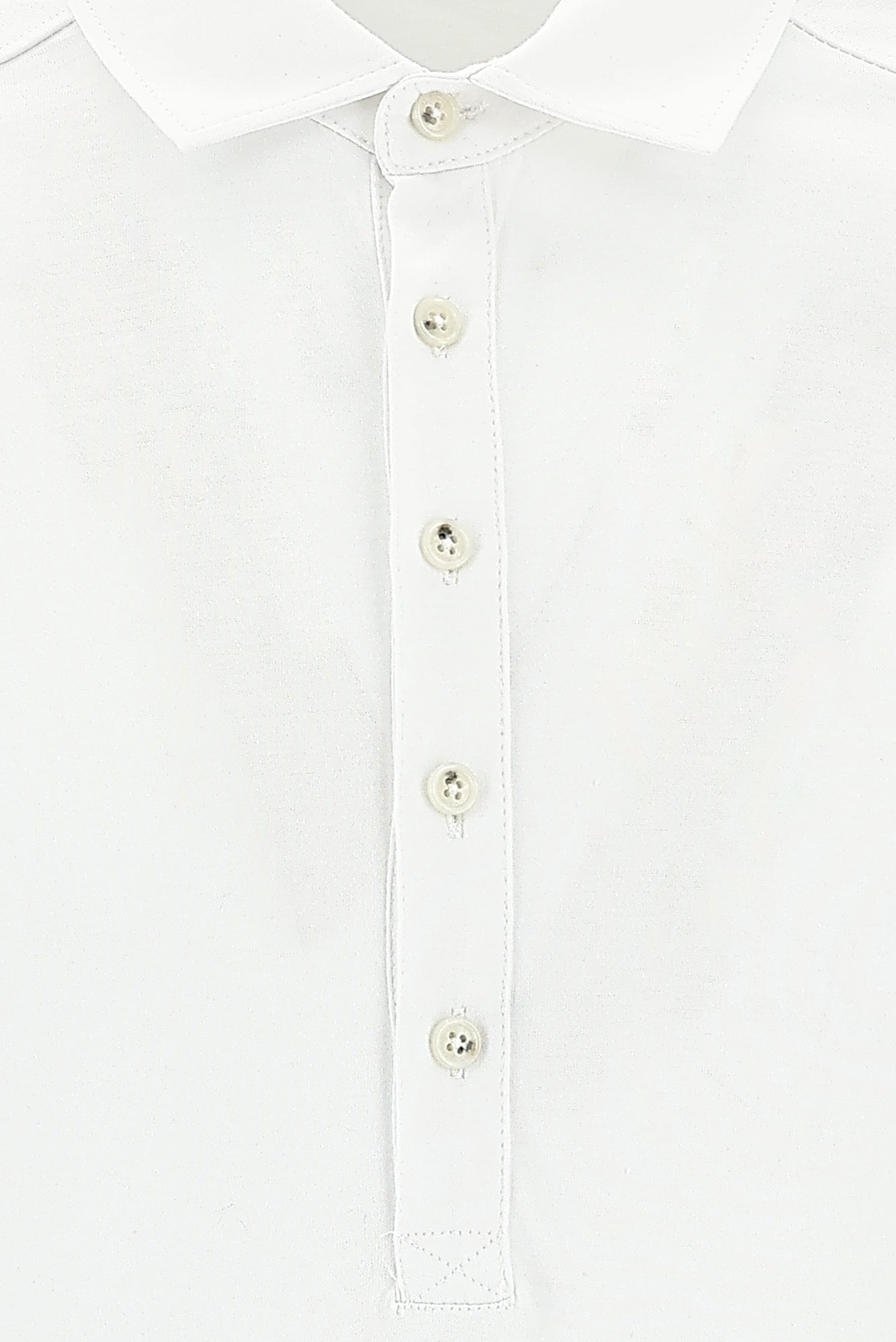 Beyaz Polo Yaka Slim Fit Dar Kesim Pamuk T-shirt