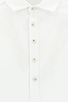 Beyaz Polo Yaka Slim Fit Dar Kesim Pamuk T-shirt