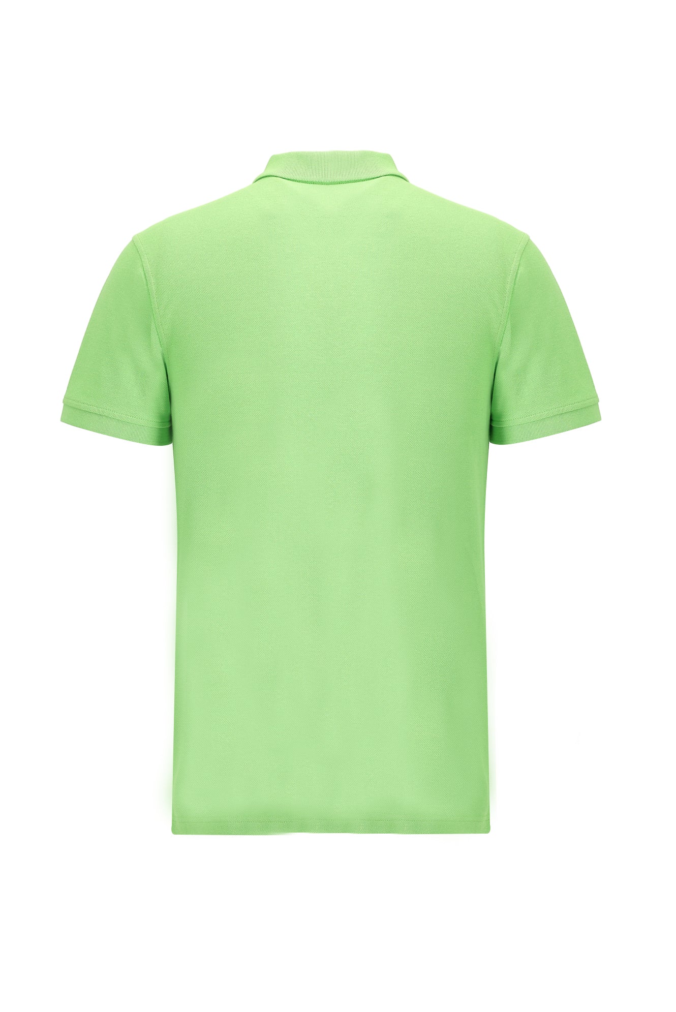 Çimen Yeşili Polo Yaka Slim Fit Dar Kesim Pamuklu T-shirt