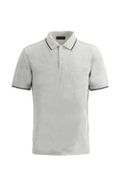 Orta Gri Polo Yaka Slim Fit Dar Kesim T-shirt