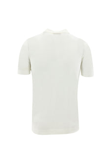 Ekru Polo Yaka Slim Fit Dar Kesim Düğmeli T-shirt