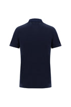 Açık Lacivert Polo Yaka Slim Fit Dar Kesim Desenli Pamuk T-shirt