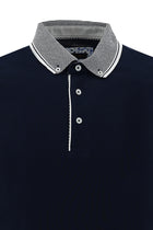 Koyu Lacivert Polo Yaka Slim Fit Dar Kesim Pamuk T-shirt