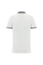 Beyaz Polo Yaka Slim Fit Dar Kesim Pamuk T-shirt