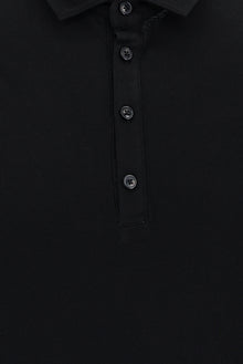 Siyah Polo Yaka Slim Fit Dar Kesim T-shirt