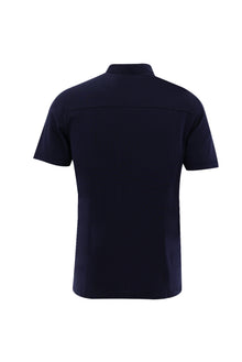 Siyah Lacivert Polo Yaka Slim Fit Dar Kesim T-shirt