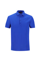 Saks Mavi Polo Yaka Slim Fit Dar Kesim T-shirt