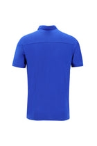 Saks Mavi Polo Yaka Slim Fit Dar Kesim T-shirt