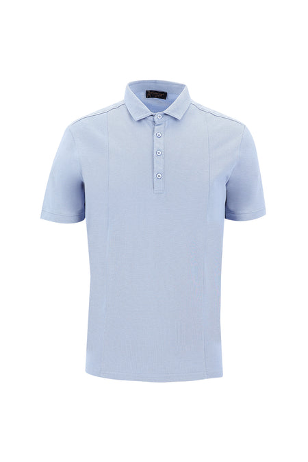 Koyu Mavi  Polo Yaka Slim Fit Dar Kesim T-shirt