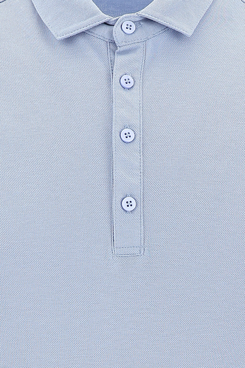 Koyu Mavi  Polo Yaka Slim Fit Dar Kesim T-shirt