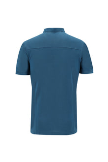 Orta Petrol Polo Yaka Slim Fit Dar Kesim T-shirt