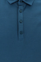 Orta Petrol Polo Yaka Slim Fit Dar Kesim T-shirt