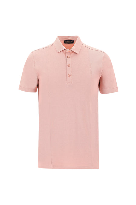 Gül Kurusu Polo Yaka Slim Fit Dar Kesim T-shirt