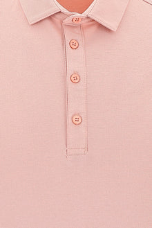 Gül Kurusu Polo Yaka Slim Fit Dar Kesim T-shirt