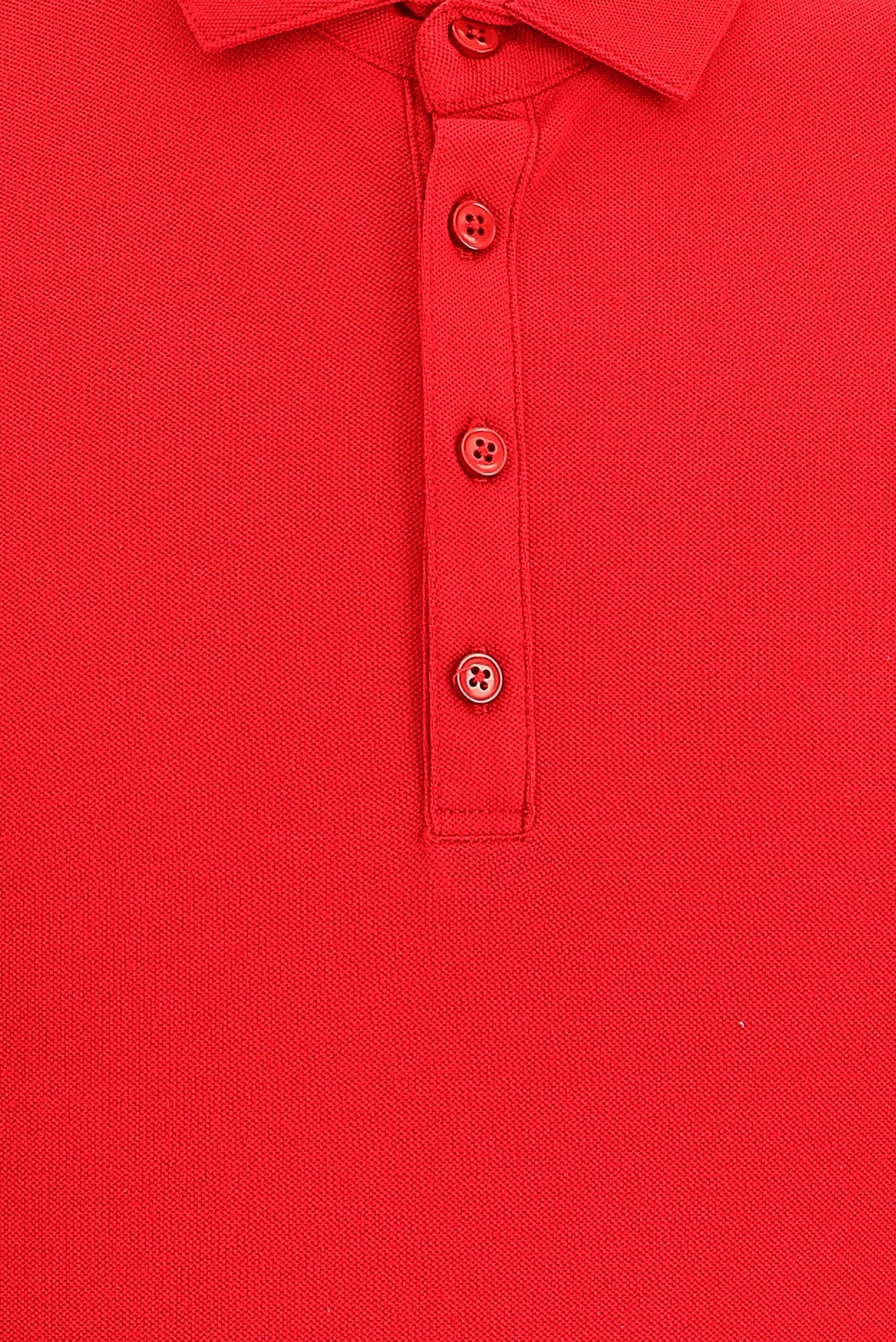 Bayrak Kırmızı Polo Yaka Slim Fit Dar Kesim T-shirt