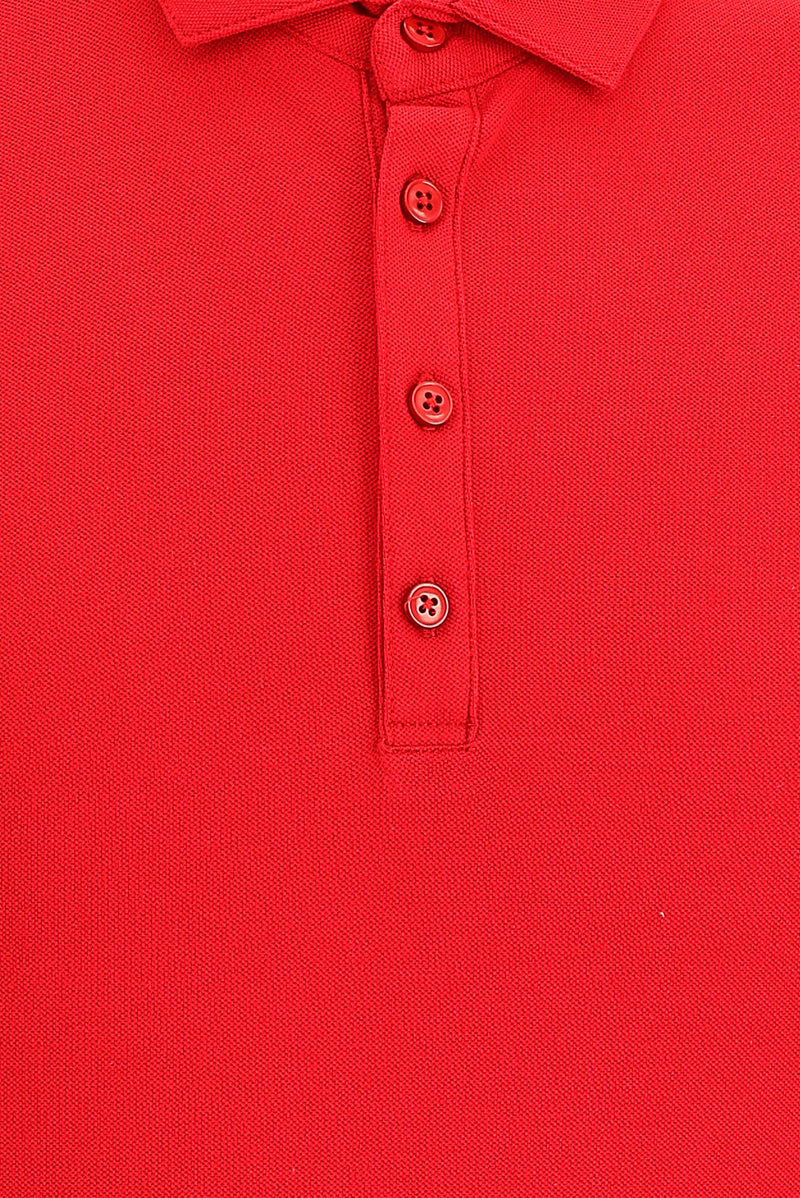 Bayrak Kırmızı Polo Yaka Slim Fit Dar Kesim T-shirt