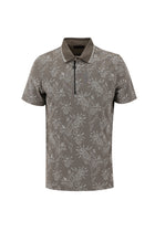 Orta Vizon Polo Yaka Slim Fit Dar Kesim Fermuarl? Bask?l? T-shirt-Abdullah Ki??l?