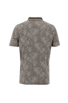 Orta Vizon Polo Yaka Slim Fit Dar Kesim Fermuarl? Bask?l? T-shirt-Abdullah Ki??l?