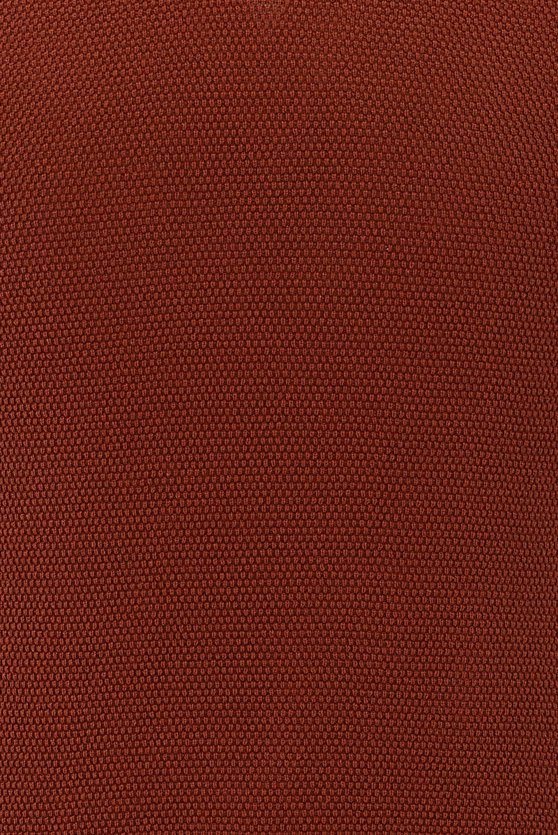 Kiremit Polo Yaka Slim Fit Dar Kesim Desenli T-shirt