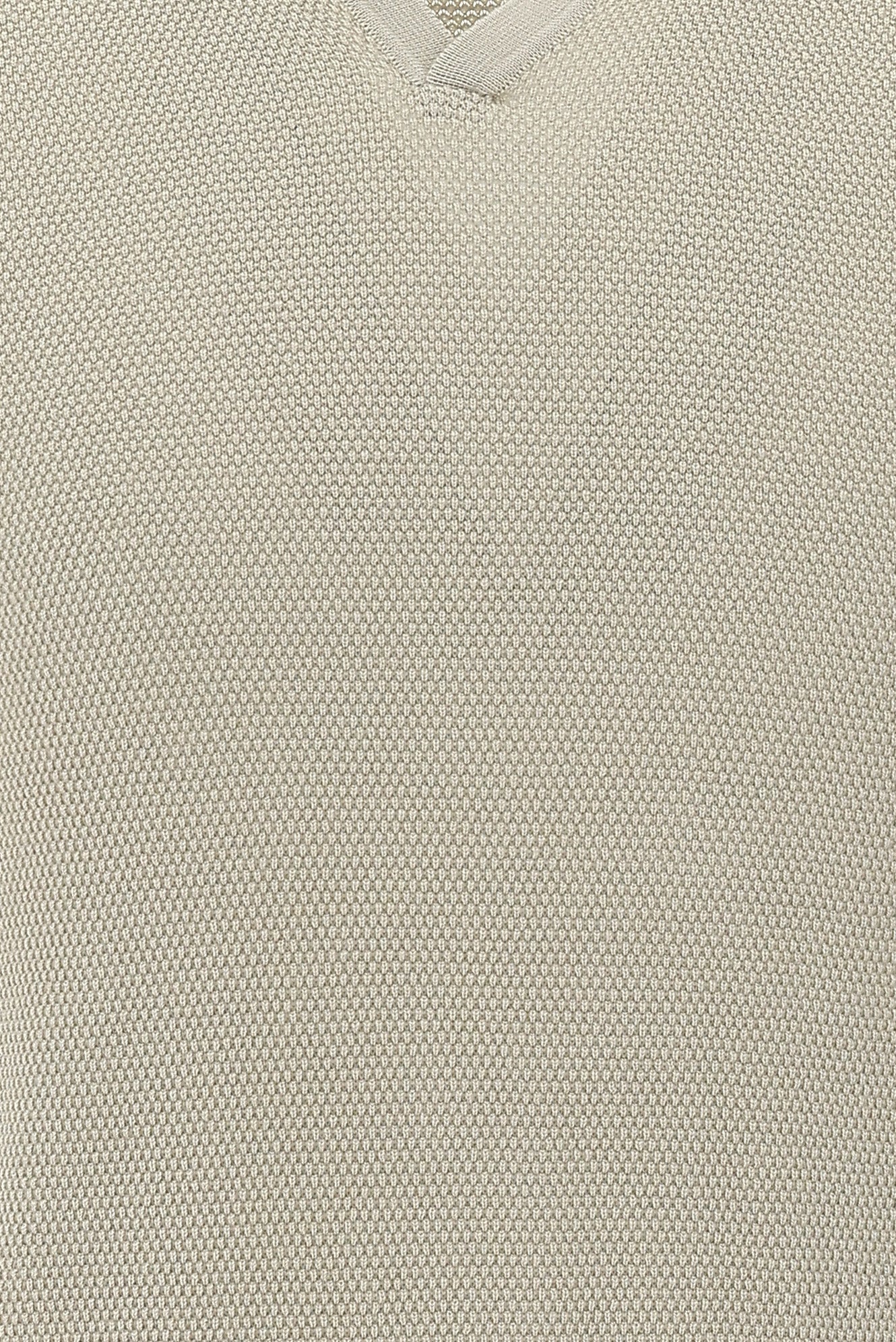 Açık Vizon Polo Yaka Slim Fit Dar Kesim Desenli T-shirt