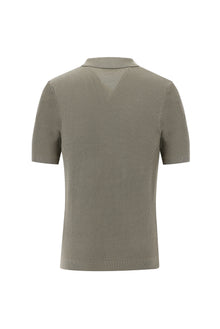 Orta Vizon Polo Yaka Slim Fit Dar Kesim Desenli T-shirt