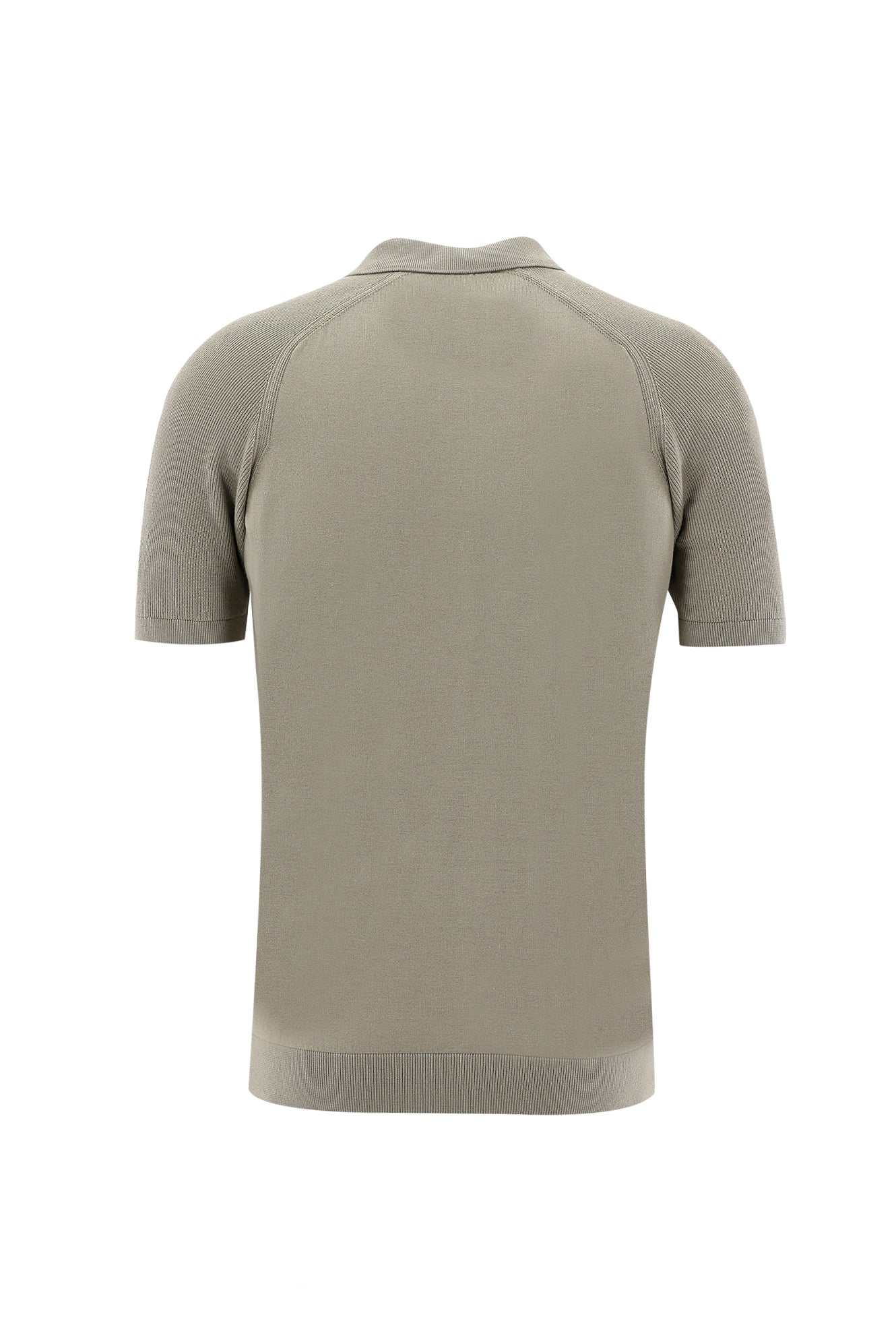 Orta Vizon Polo Yaka Slim Fit Dar Kesim Fermuarlı Desenli T-shirt