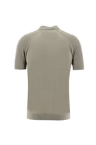 Orta Vizon Polo Yaka Slim Fit Dar Kesim Fermuarlı Desenli T-shirt