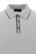 Orta Gri Polo Yaka Slim Fit Dar Kesim T-shirt