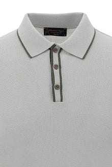 Orta Gri Polo Yaka Slim Fit Dar Kesim T-shirt