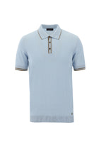 Uçuk Mavi Polo Yaka Slim Fit Dar Kesim T-shirt