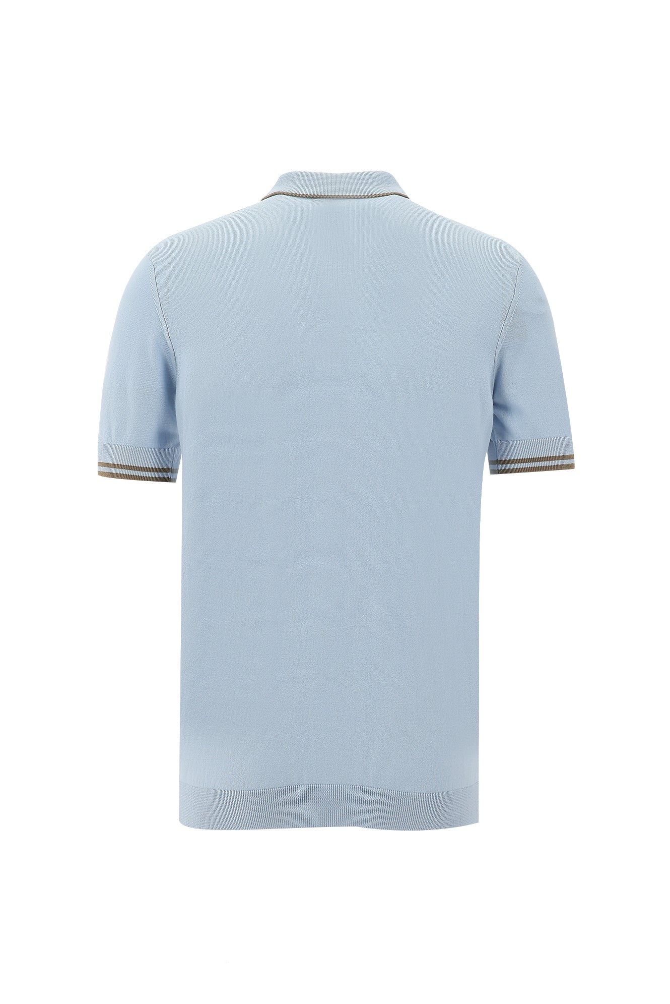 Uçuk Mavi Polo Yaka Slim Fit Dar Kesim T-shirt