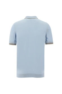 Uçuk Mavi Polo Yaka Slim Fit Dar Kesim T-shirt