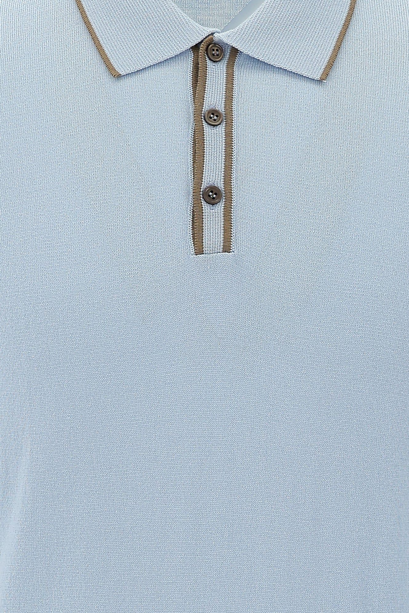 Uçuk Mavi Polo Yaka Slim Fit Dar Kesim T-shirt