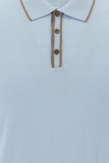 Uçuk Mavi Polo Yaka Slim Fit Dar Kesim T-shirt