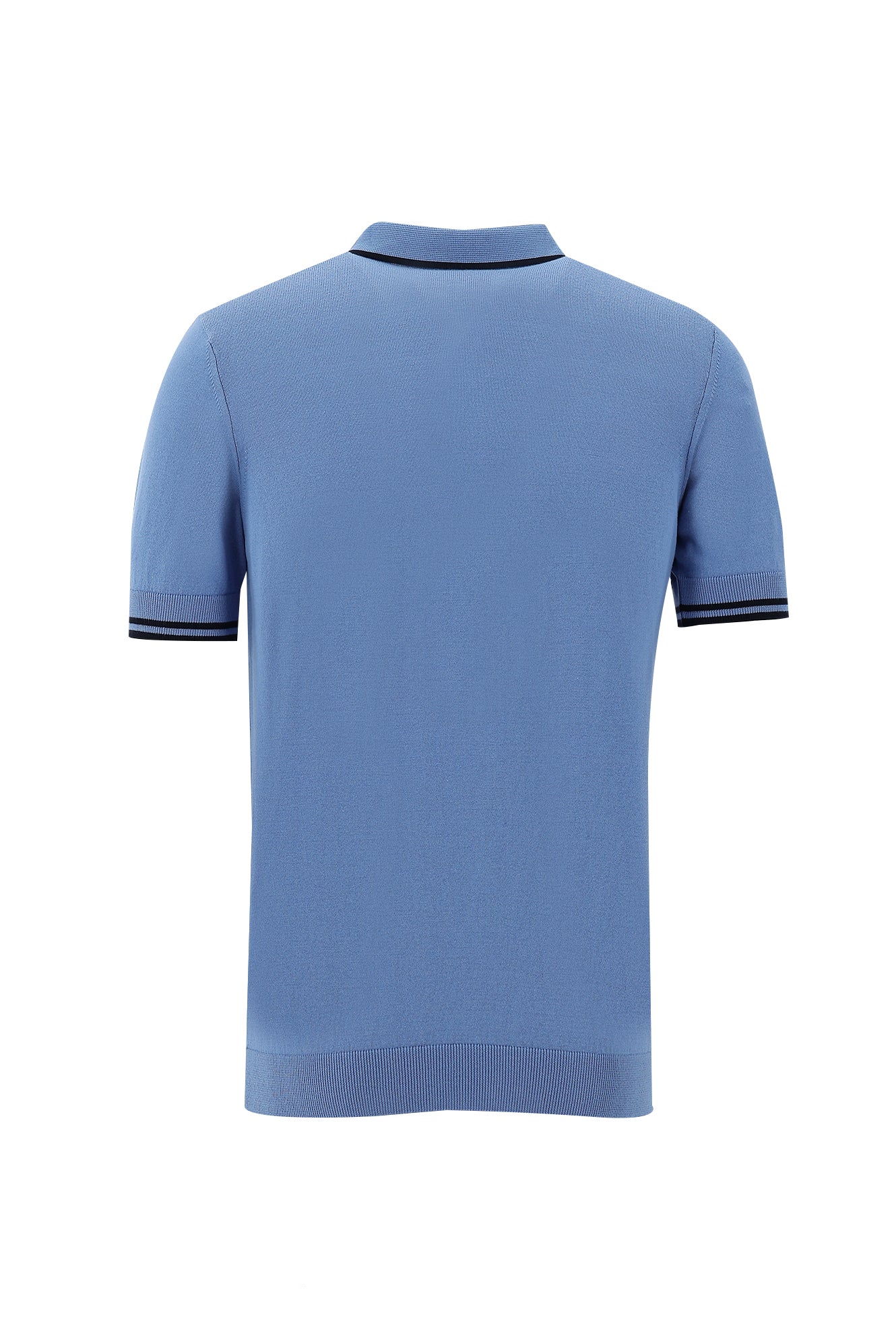 Havacı Mavi Polo Yaka Slim Fit Dar Kesim T-shirt