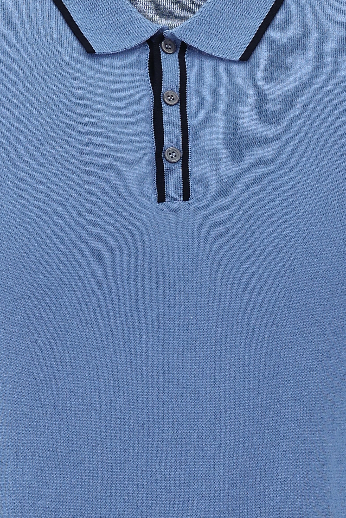 Havacı Mavi Polo Yaka Slim Fit Dar Kesim T-shirt