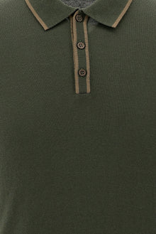 Orta Haki Polo Yaka Slim Fit Dar Kesim T-shirt