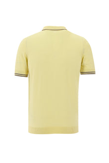 Açık Sarı Polo Yaka Slim Fit Dar Kesim T-shirt