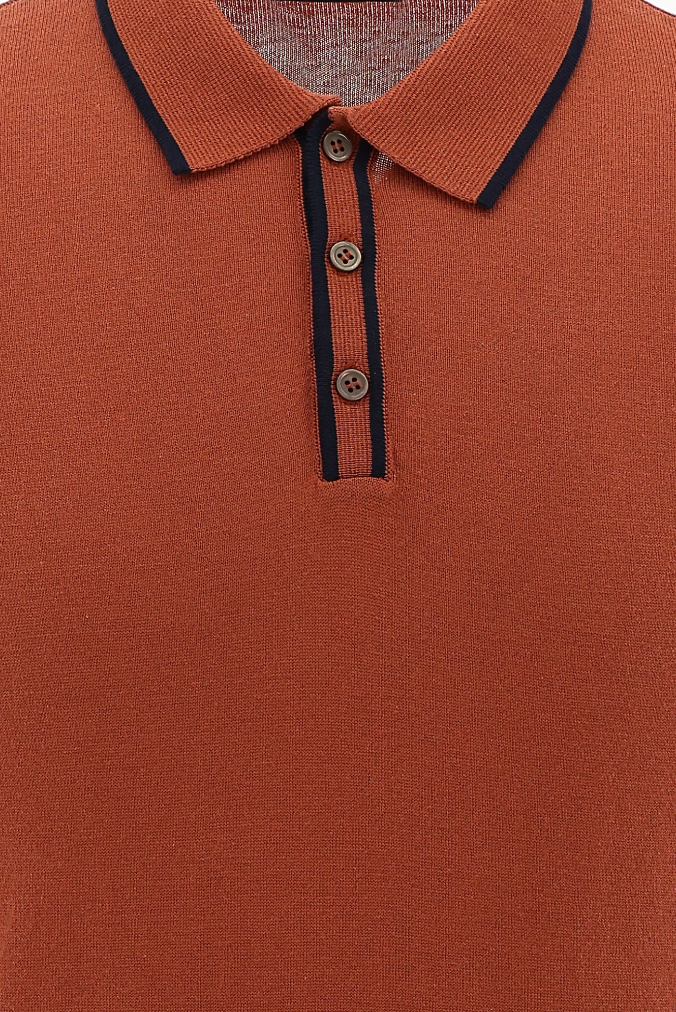 Kiremit Polo Yaka Slim Fit Dar Kesim T-shirt