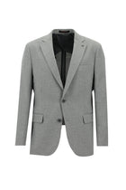 Orta Gri 4 Drop Relaxed Fit Rahat Kesim Klasik Ceket-Abdullah Ki??l?