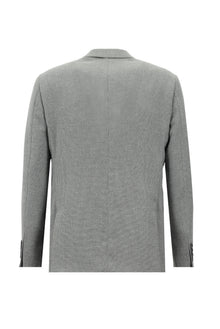 Orta Gri 7 Drop Slim Fit Dar Kesim Klasik Ceket-Abdullah Ki??l?