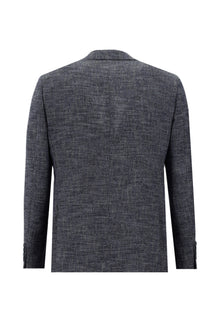 Orta Lacivert 4 Drop Relaxed Fit Rahat Kesim Klasik Ceket-Abdullah Ki??l?