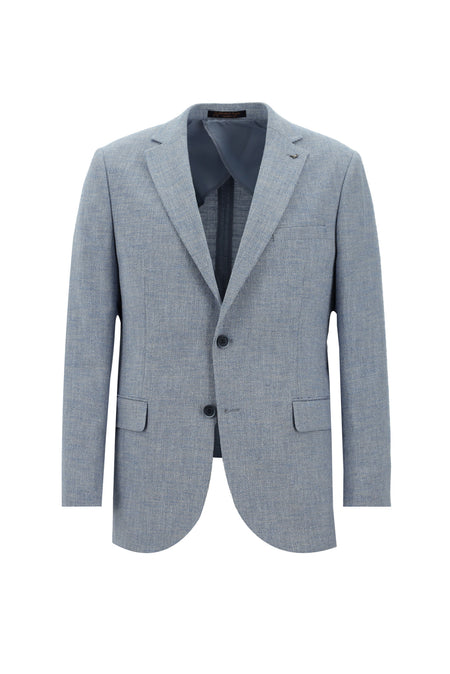 Aç?k Mavi 4 Drop Relaxed Fit Rahat Kesim Klasik Ceket-Abdullah Ki??l?
