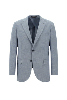 Açık Mavi Slim Fit Dar Kesim Klasik Ceket