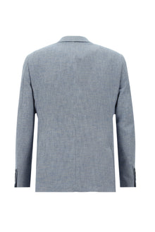 Açık Mavi Relaxed Fit Rahat Kesim Klasik Ceket